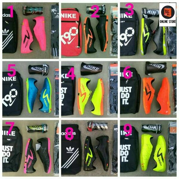 Sepatu Futsal Keren PINK Dan KUNING Paket Komplit