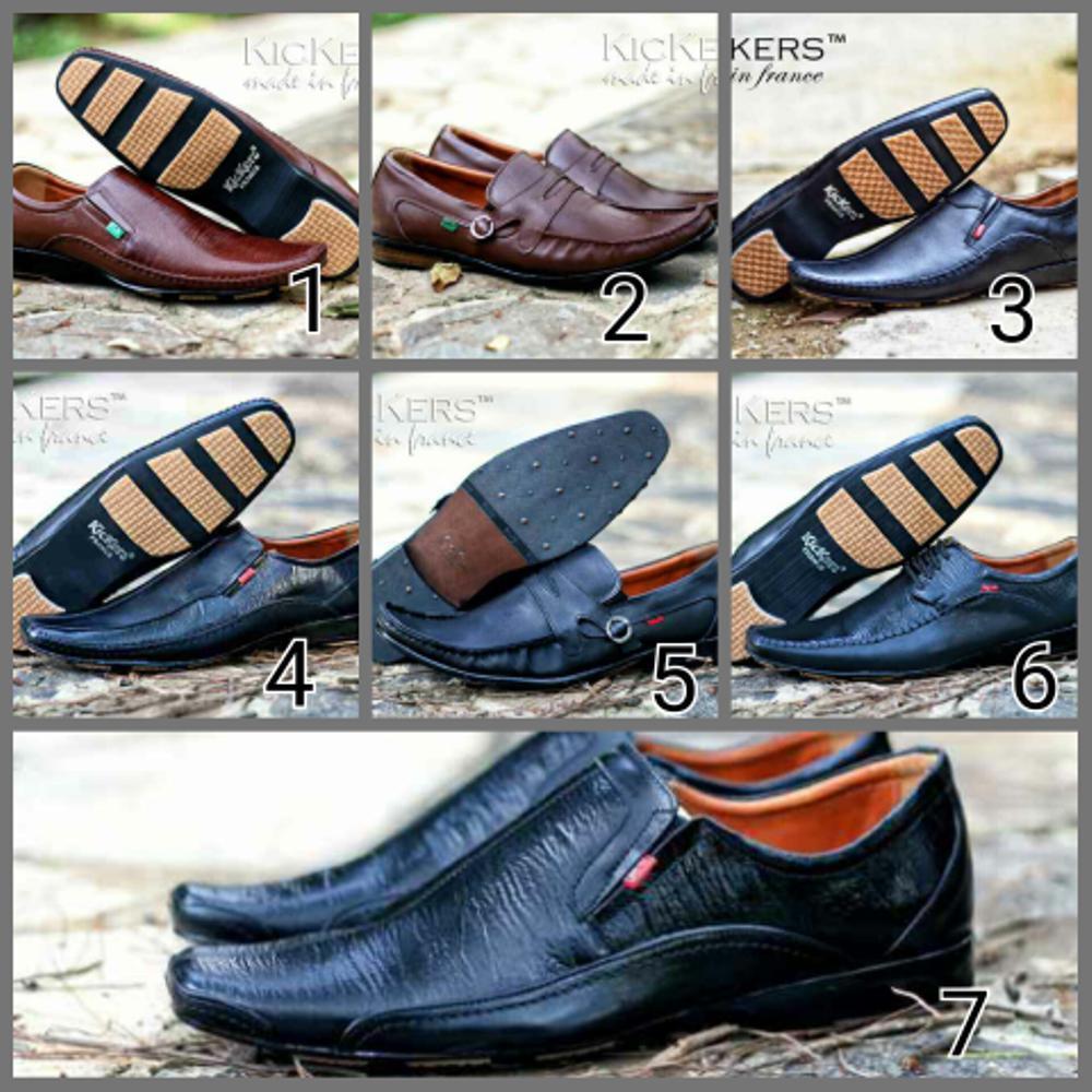 Jual sepatu pesta kerja pria kickers pantofel kulit asli Fashion