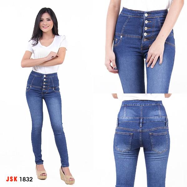 Celana Panjang Highwaist Skinny Jeans Trendy Wanita Cewek Formal Kantor JUMBO BIG SIZE JSK Jeans