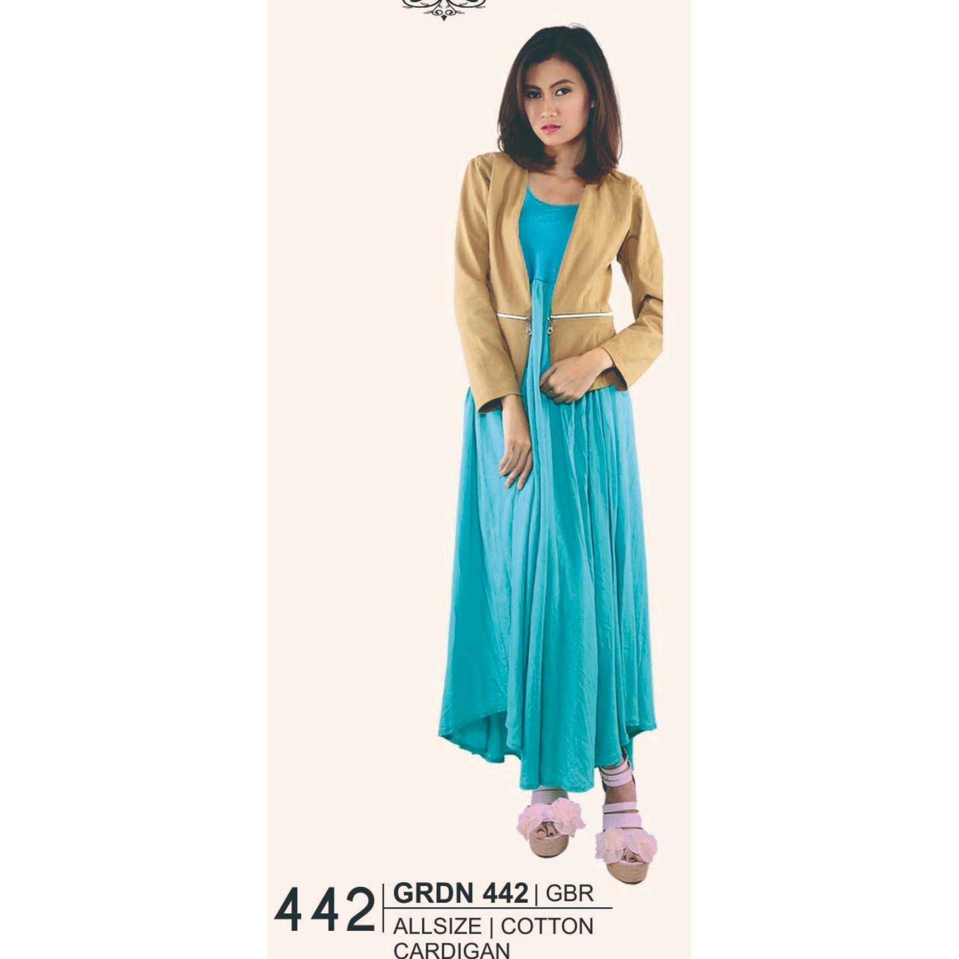 GIARDINO GRDN 442 FASHION DEWASA GAMIS WANITA - bahan COTTON - CANTIK,ANGGUN DAN MEWAH (TOSCA KOM)