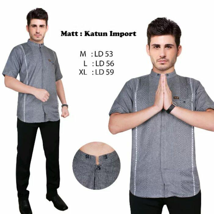 BAJU KEMEJA GAMIS KOKO MUSLIM PRIA LENGAN PENDEK C7 TERBARU TERLARIS