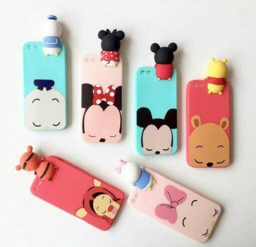 Case Samsung Galaxy A5 2017 A520 PU Tsum Tsum Figure Disney Soft Case Back Cover Motif Karakter Casing Hp Lucu Trendy Terbaru