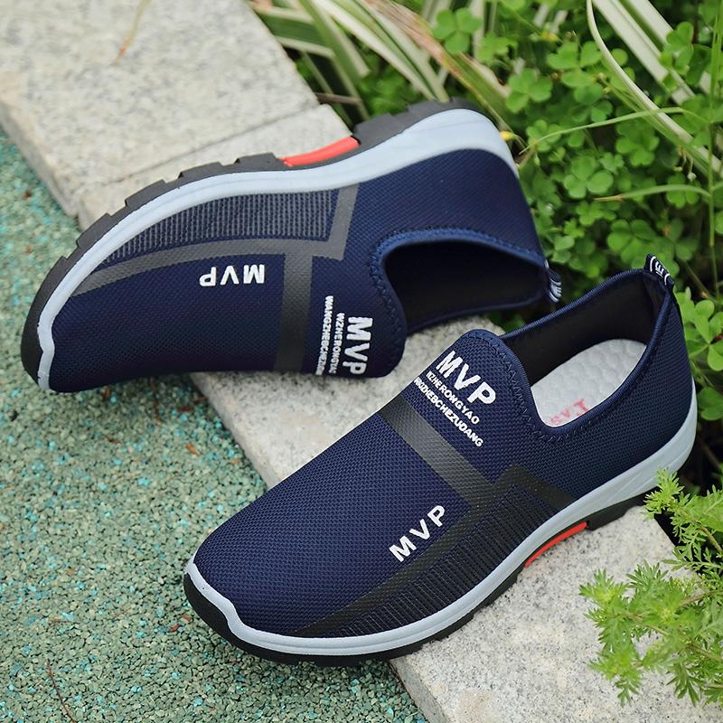 Populer Modis Sneakers Pria Sepatu Santai Selip-On Loafer Sepatu Olahraga Sepatu Lari Bernapas Pria Modis Sneakers Kasual sepatu Olahraga Sneakers Bernapas Menjalankan Sepatu