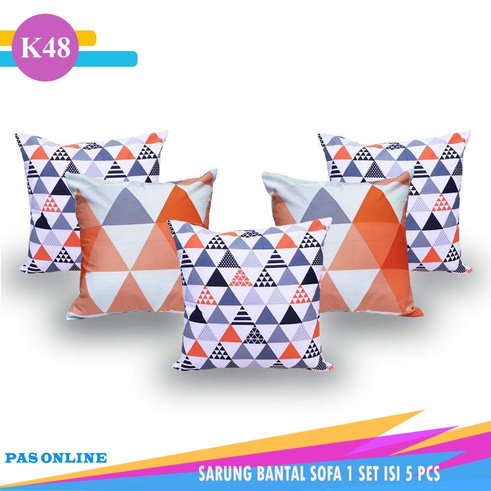 Pas Online - Sarung Bantal Sofa Set Kombinasi 1 Set = 5 Pcs ( Size 40 x 40 cm )
