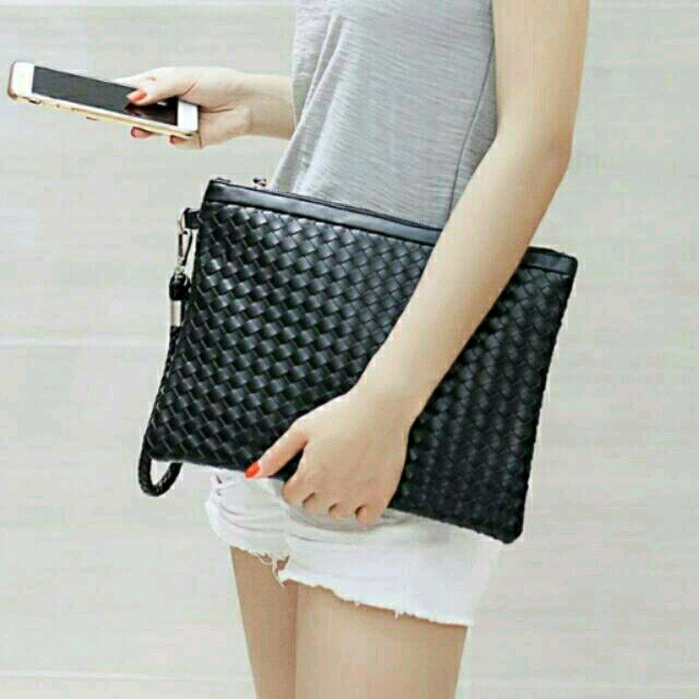 TERLARIS (IMPORT) CLUTCH HANDBAG LEATHER MEN/WOMEN TAS TANGAN DOMPET TABLET/IPAD/HP/MAKE UP KULIT PRIA WANITA