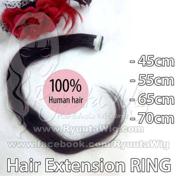 65CM HAIR EXTENSION HUMAN HAIR / RAMBUT SAMBUNG ASLI RING - HOUSESHOPS
