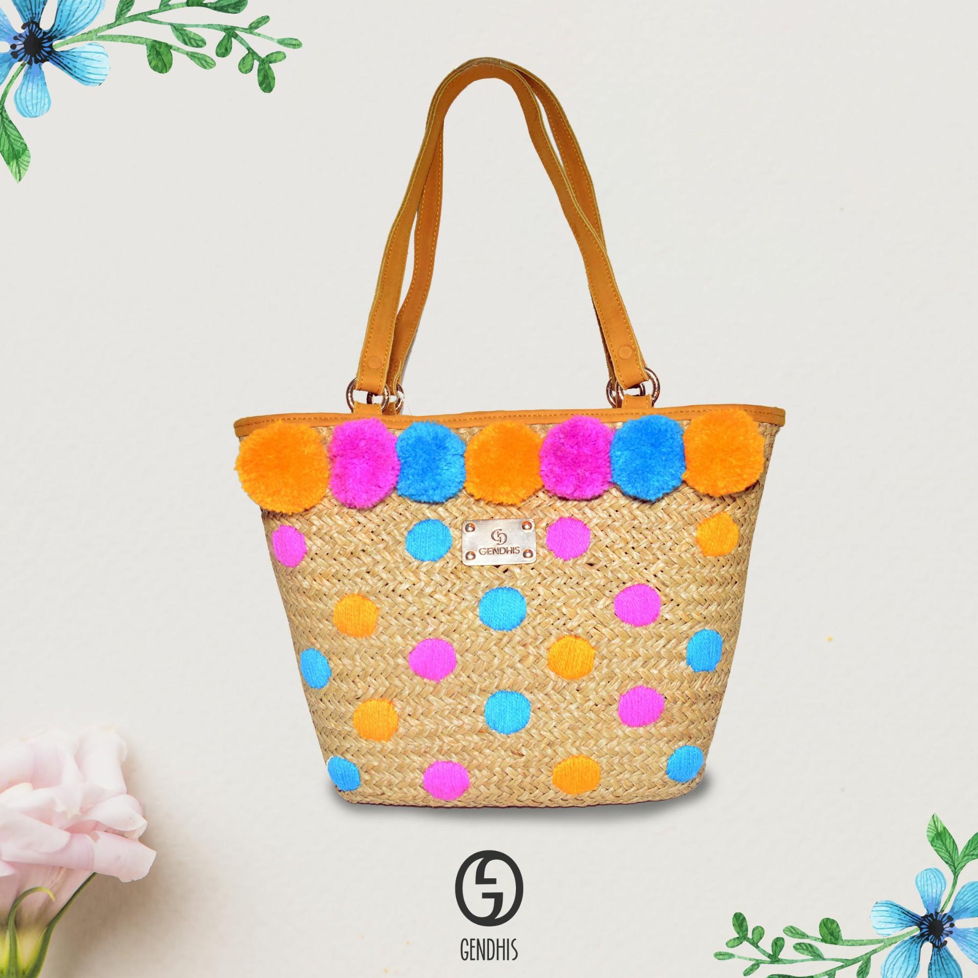 Tas Wanita Murah / Tote Bag / Tote Bag Wanita / Tas Tote Bag Watanda Orange GENDHIS original Tote Bag Tas Anyam Jogja