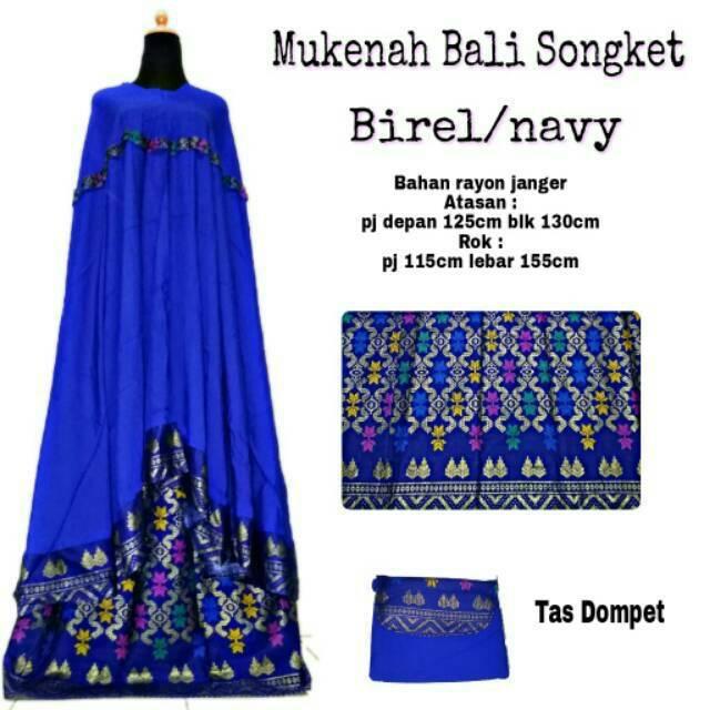 MUKENAH BALI EXCLUSIVE SONGKET white blue