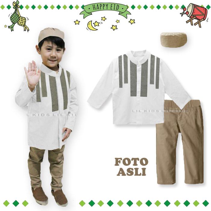 Setelan Baju Koko Anak Import Murah Baju Koko Anak Murah Baju Koko Anak Katun Baju Koko Anak Lengan Panjang Putih Bordir Kolom