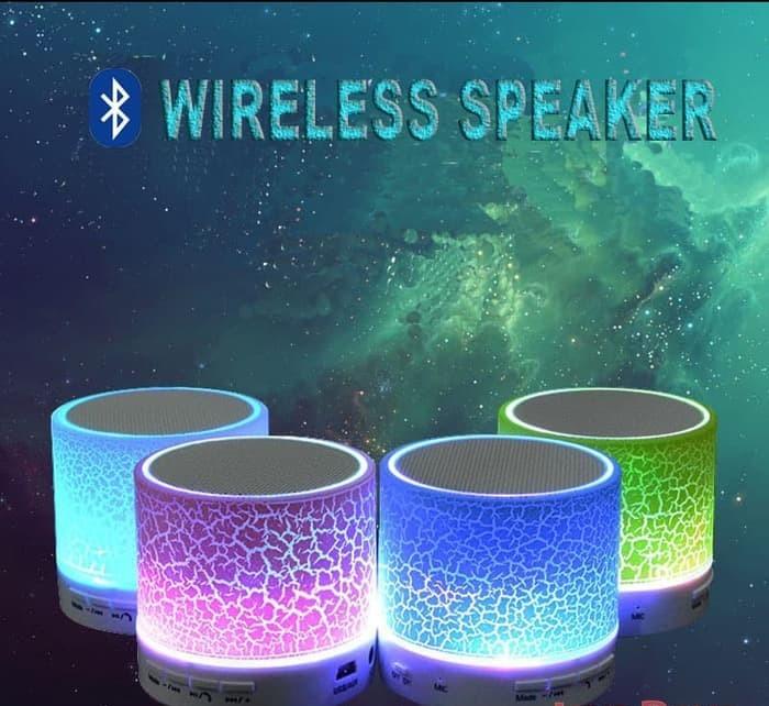 Speaker box Bluetooth LED s10 model kaca retak Speaker box Bluetooth Murah