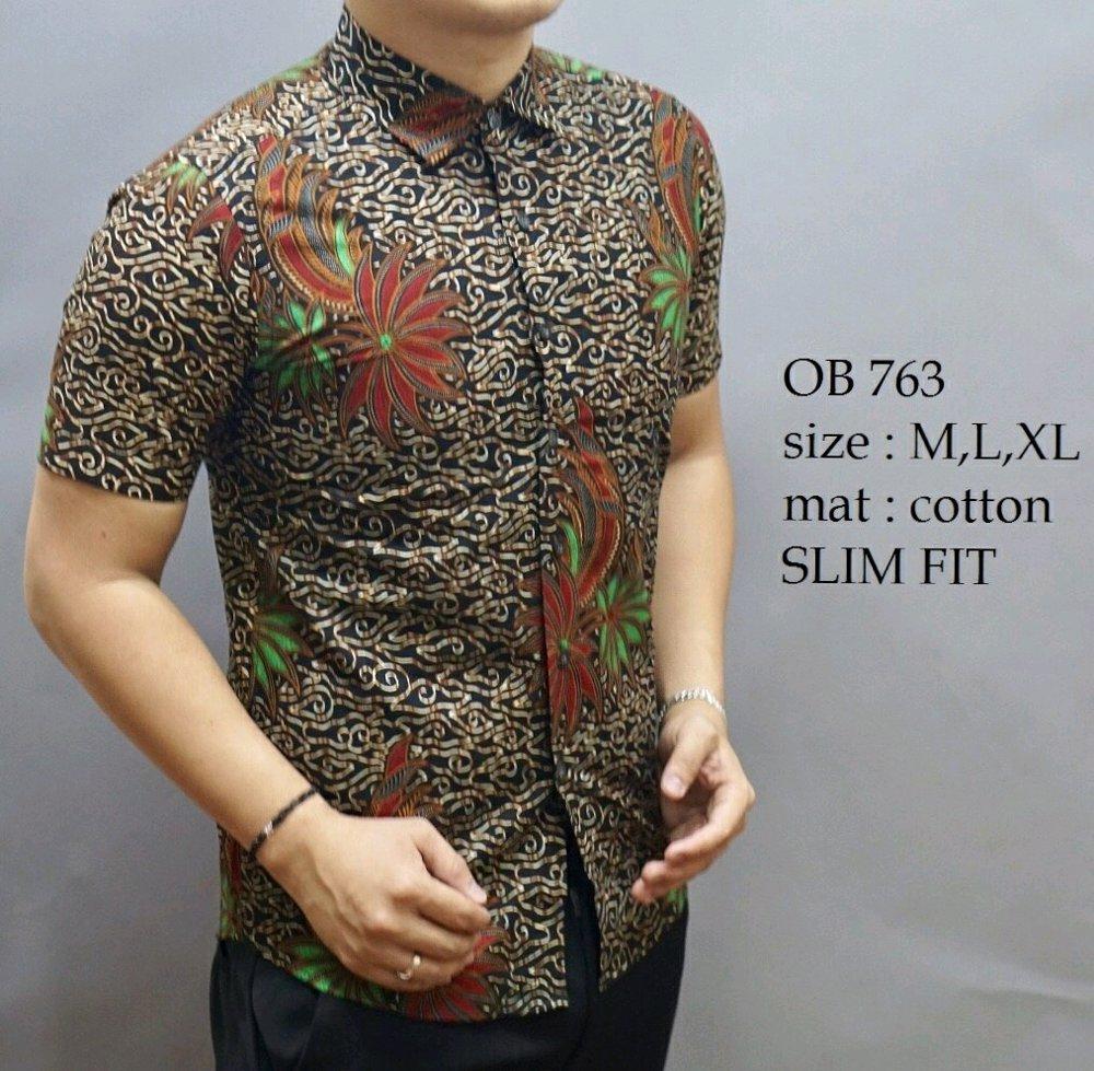 Baju Kemeja Batik Slimfit OB162. (fashion batik slimfit pria jas dasi kaos oblong tshirt jaket celana jeans hem couple pakaian muslim gamis dress blouse baju koko) di lapak New Trendy newtrendy