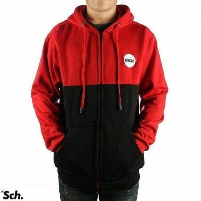 Jaket Rsch maroon hitam sweater pria wanita murah