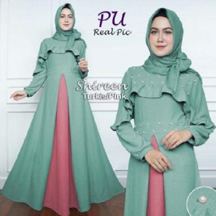TOKO KIRANA SURABAYA BAJU GAMIS SHIREEN SYARI TANPA PASMINA ORI PU SERI 2