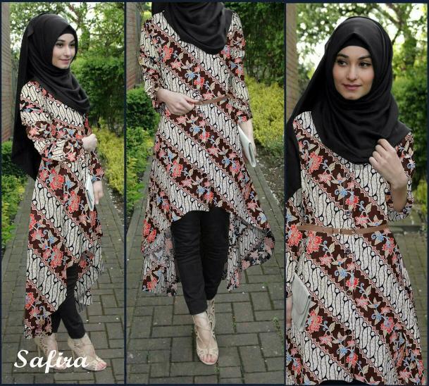 Gamis / Pakaian / Setelan Baju Muslim Safira Batik Salur 3in1 / Baju wanita / baju murah / baju gamis / baju gamis murah / baju gamis jumbo / baju gamispolos / baju wanita polos / baju pesta / kemeja wanita