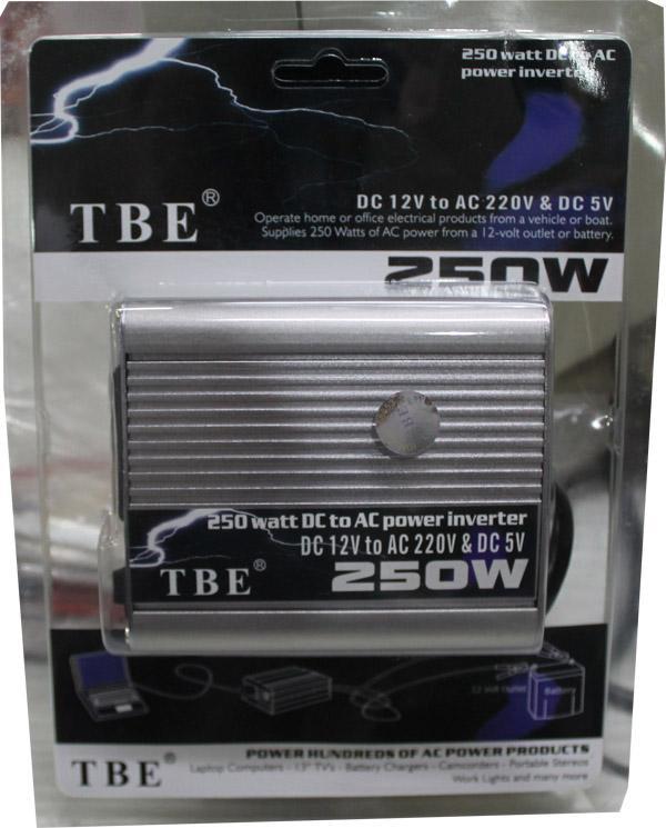 Jual Power Inventer DC 12V to AC 220V TBE 250 Watt with USB Port
