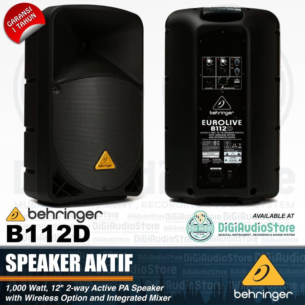 Behringer Eurolive B112D Speaker Aktif Sound System 12 inch 700 watt - Integrated Mixer - Wireless Microphone USB Option - B 112 D