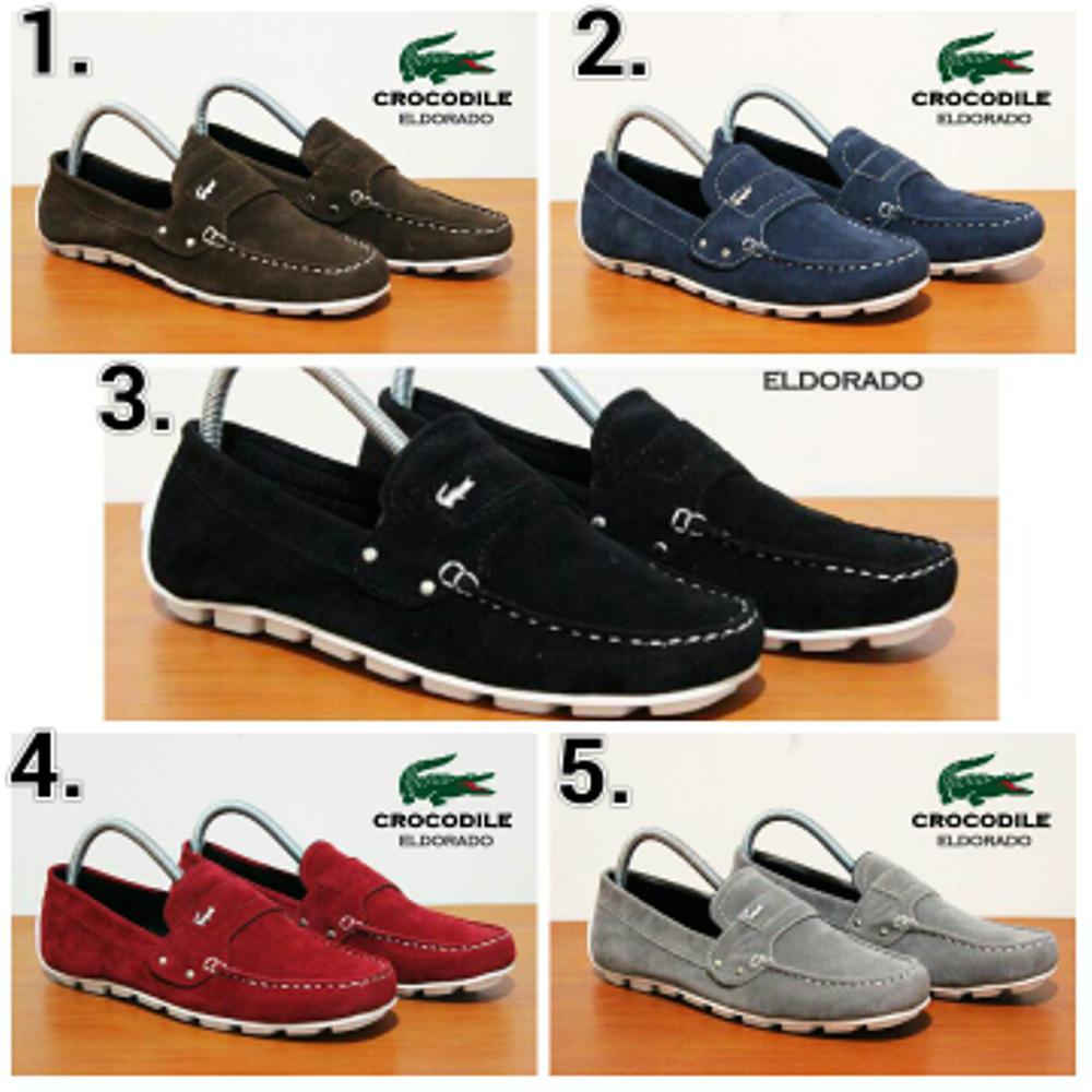 Promo Sepatu Casual pria Crocodile slip on suede (5 pilihan warna bagus) Fashion