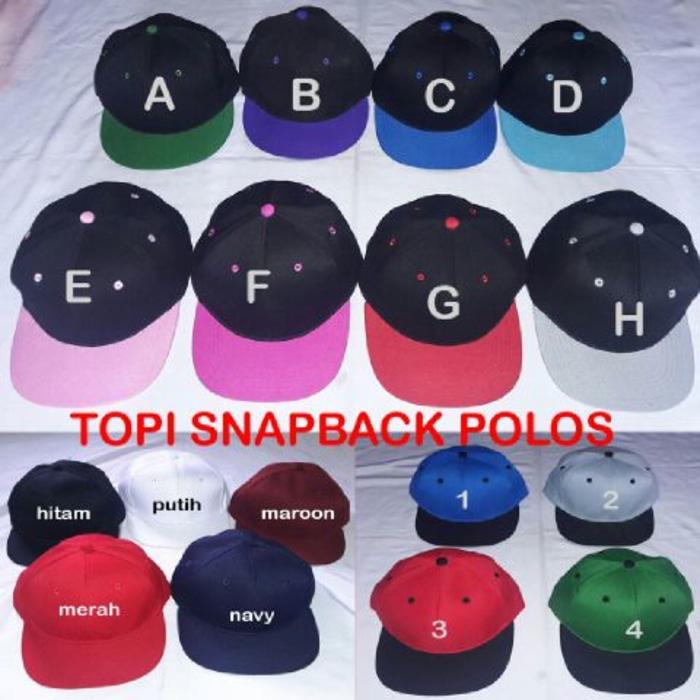 topi snapback hiphop polos versi bagus kain lidah dobel bukan yg jelek PROMO