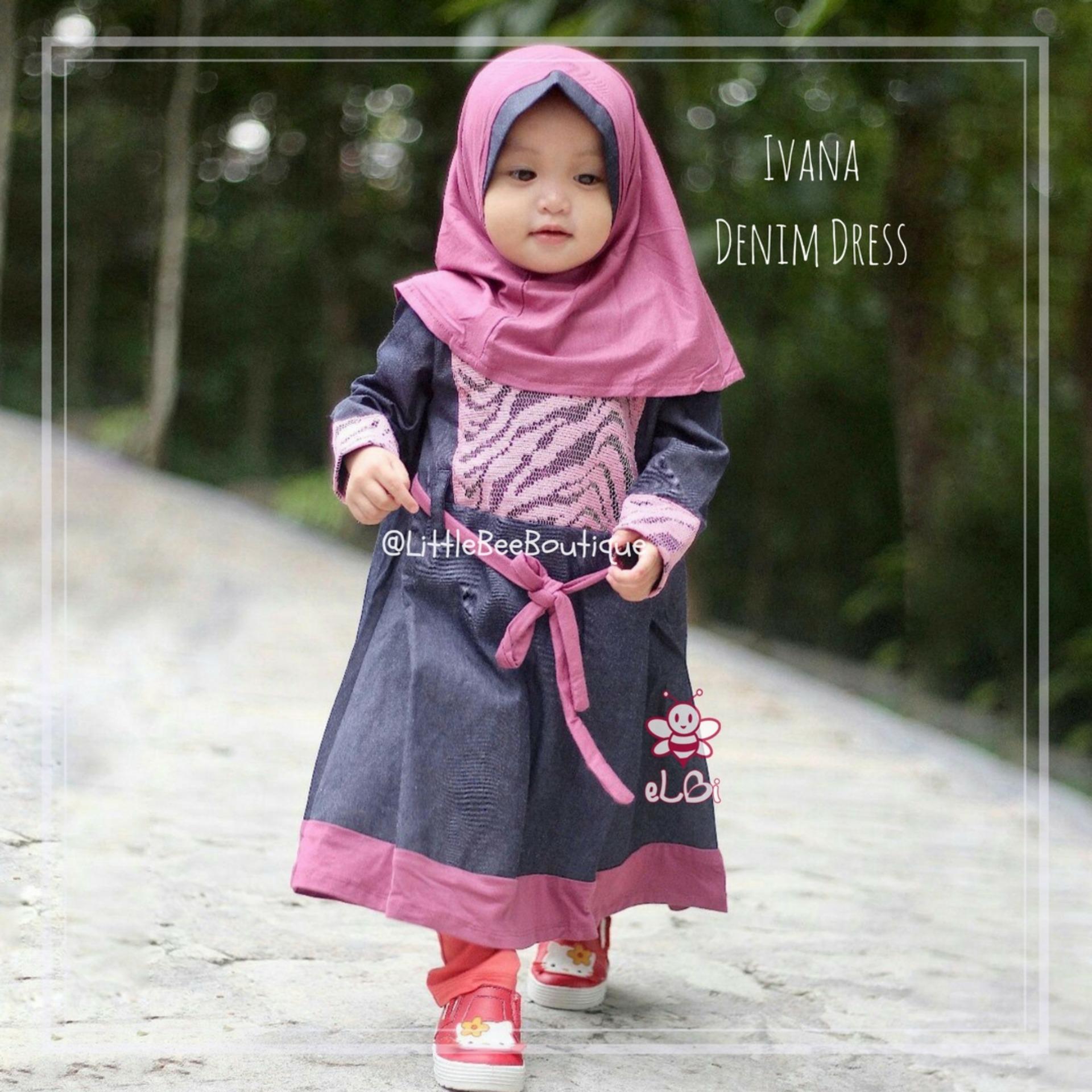 eLBi Gamis Anak Balita Muslim Perempuan Ivana Dress by Little Bee Boutique