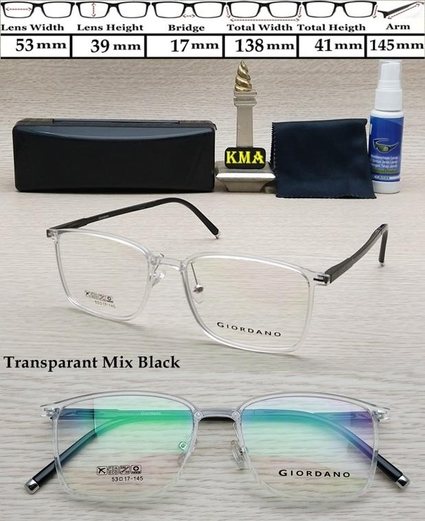 frame kacamata minus GIORDANO CABRIO ELASTIS frame kotak lentur minus