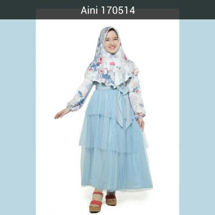 Baju Muslim Anak Perempuan Balita TK SD, Gamis Pesta Anak Aini 170514