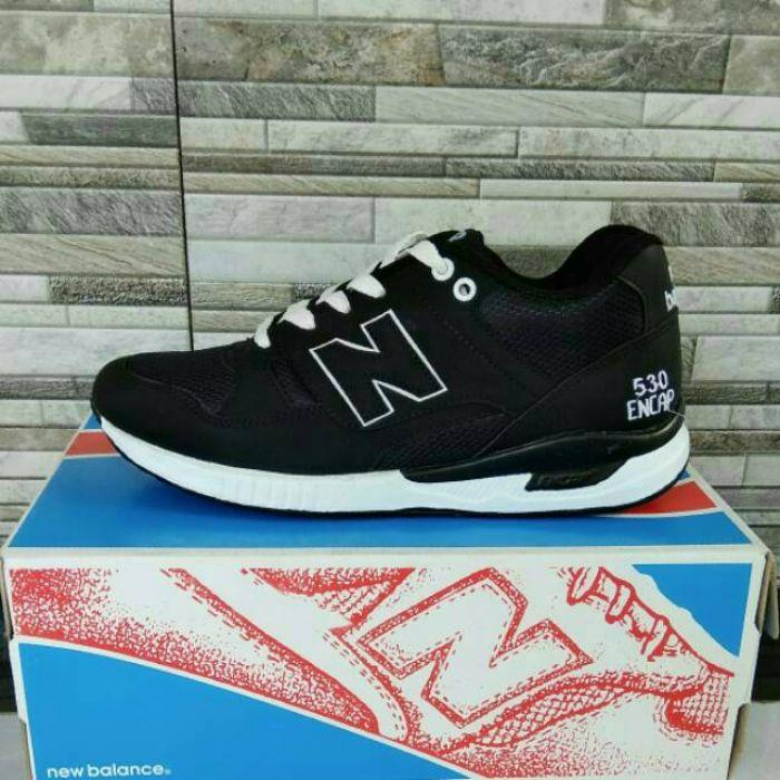 Sepatu Kets Sneakers Pria Casual NB New Balance Hitam Encap Sport Cowok Murah