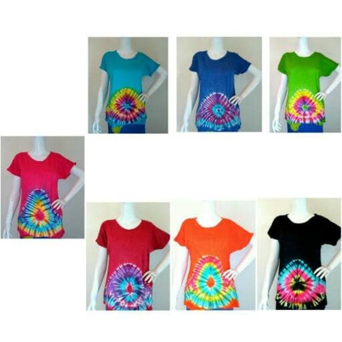 Kaos Bali Wanita/ Kaos Bali Jumputan Cewek