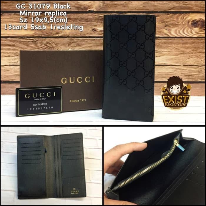 Dompet Gucci 31079 Black Replica Dompet Cowok Dompet Pria Dompet Murah