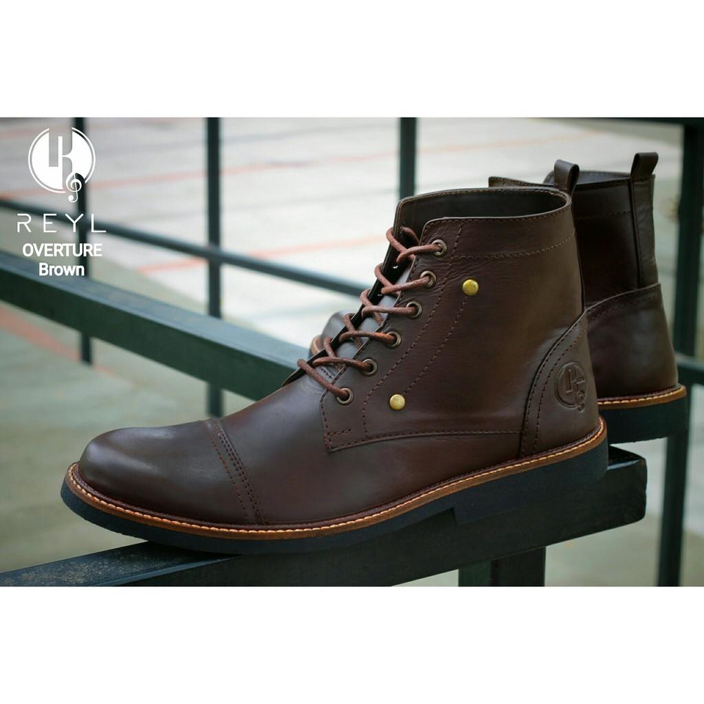 Sepatu Boot Safety Pria Reyl Original Bandung Kulit Sapi Asli Boot Boots Adidas Nike Casual Slip On