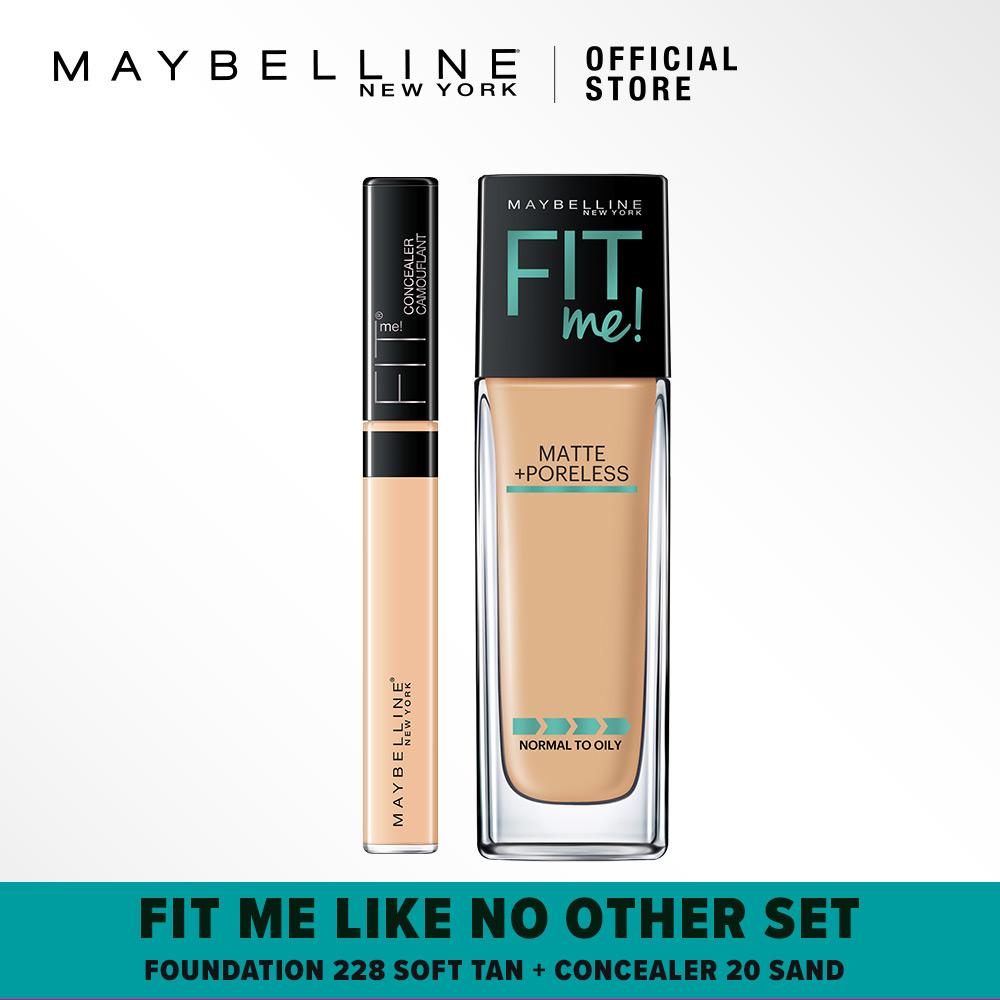 Maybelline Fit Me Like No Other Set : Foundation 228 Soft Tan + Concealer 20 Sand