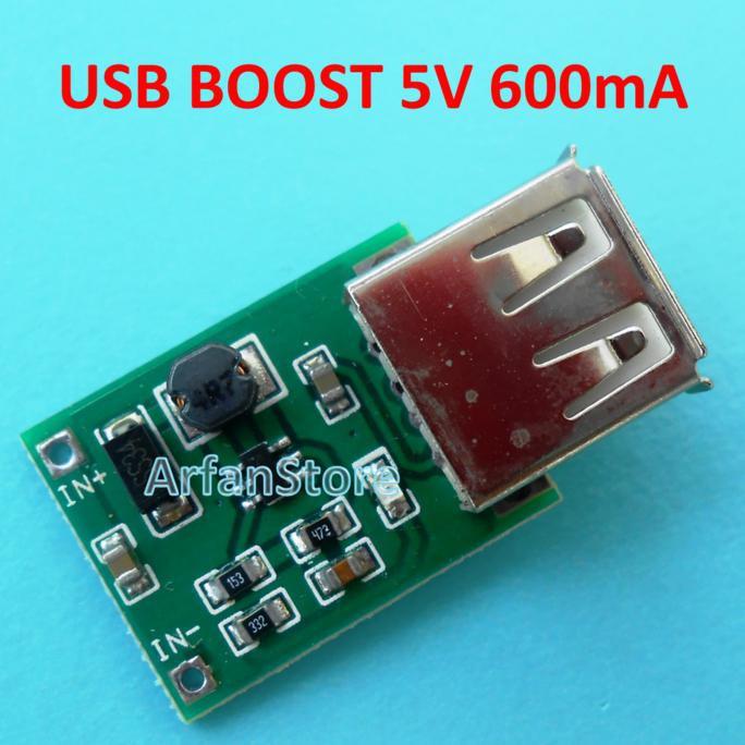 PROMO USB DC Step Up Boost 5V 600Ma Input 0.9-5V Booster Charger Cas HP