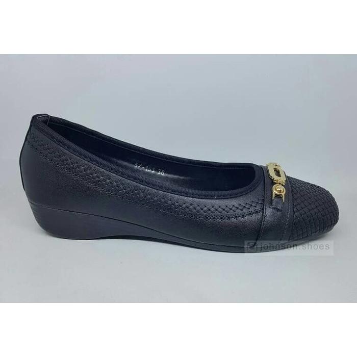 Promo Sepatu Wedges Cewek KYNZARA SK-153 BLACK Bukan Gucci Pedro Everbest Gratis Ongkir