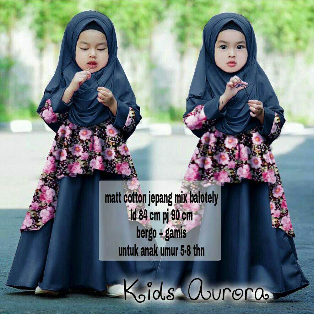 Honeyclothing Dress Anak Auroya / Gamis Anak / Baju Muslim Anak / Hijab Anak