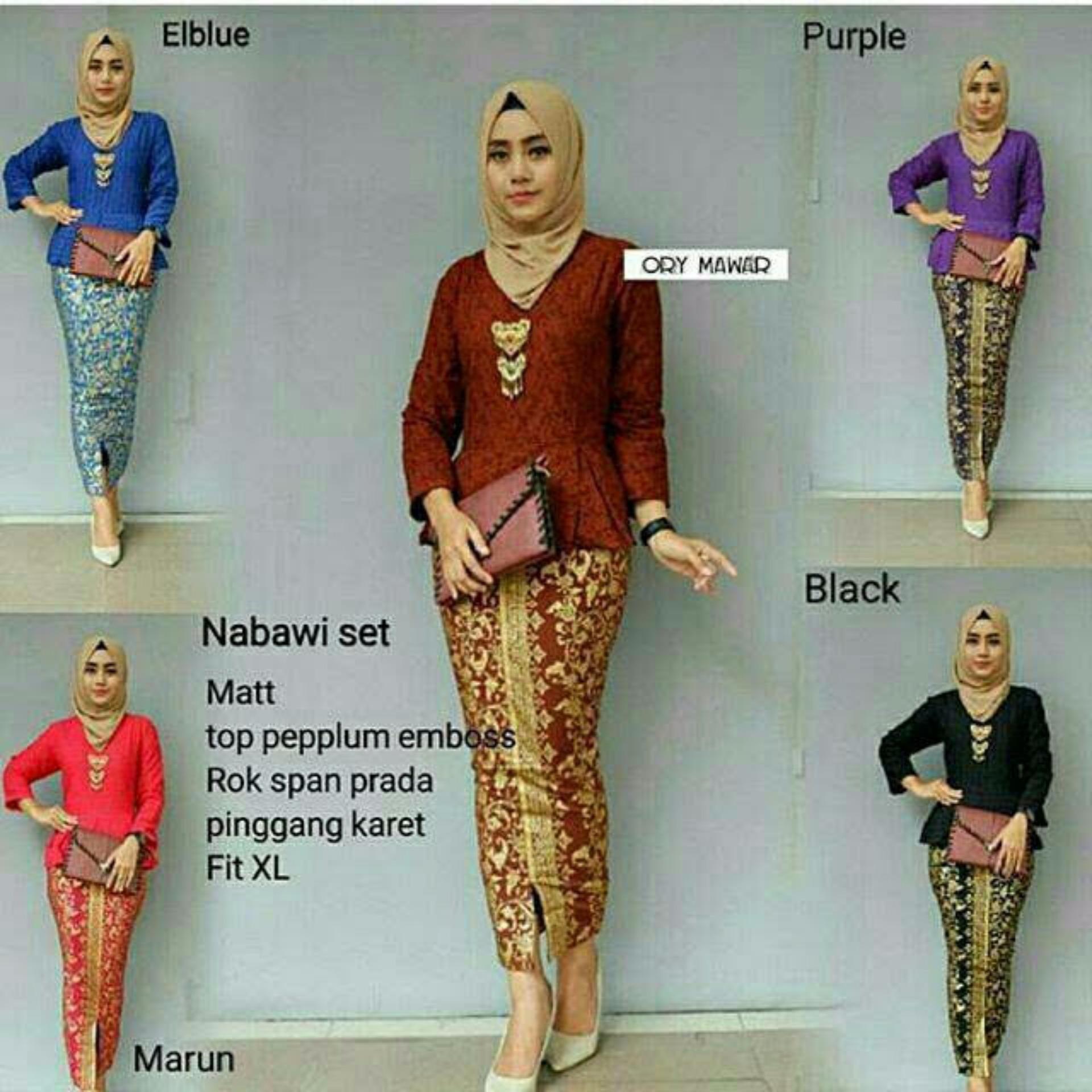 Ancool Mall- Setelan Kebaya Atasan dan Bawahan / Kebaya Modern / Baju Murah / Batik Wanita / Baju Wanita / Batik / Kutu Baru / Baju Batik / Murah; Motif dan Warna Real Photo #Ukuran S, M, L dan XL