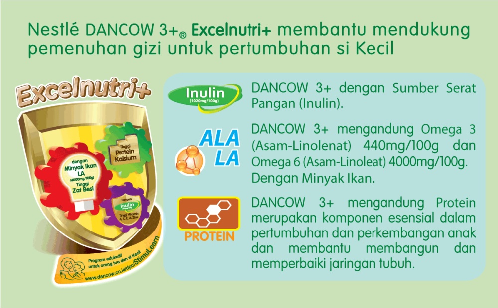 DANCOW ADVANCED EXCELNUTRI 3+ Cokelat Box 800g | Lazada