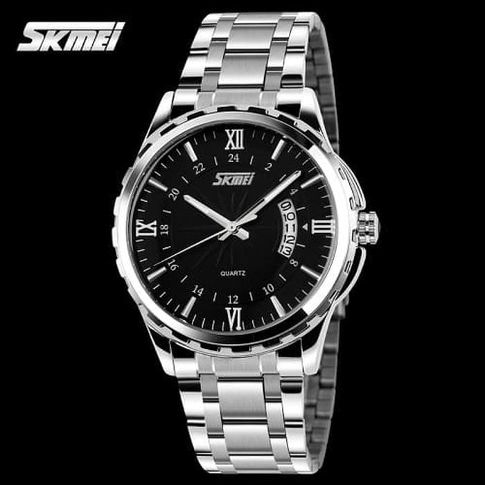 Jual Jam Tangan Analog Pria Hublot SKMEI Escape Hitam Putih Original