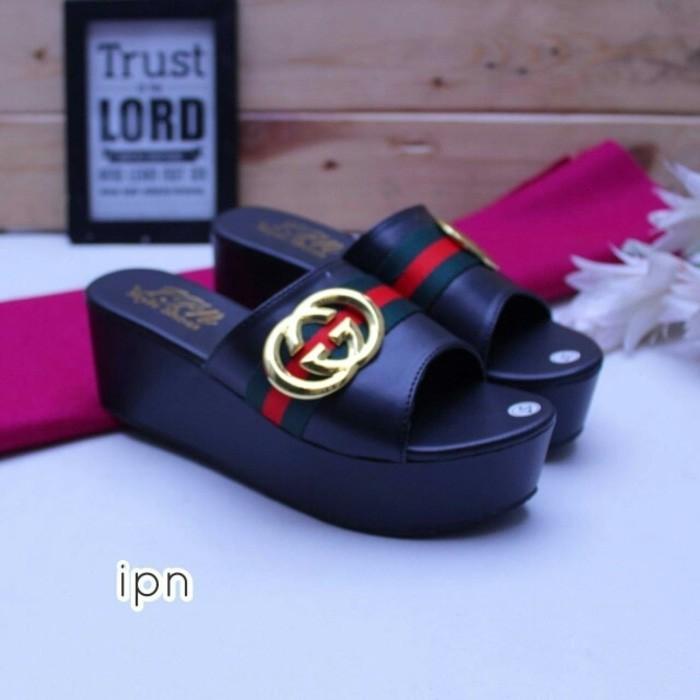(Promo Gajian) sandal wedges gucci