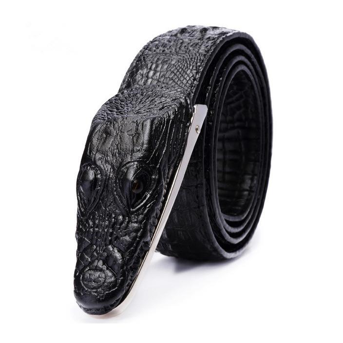 Ikat Pinggang 3D Model Crocodile - Black