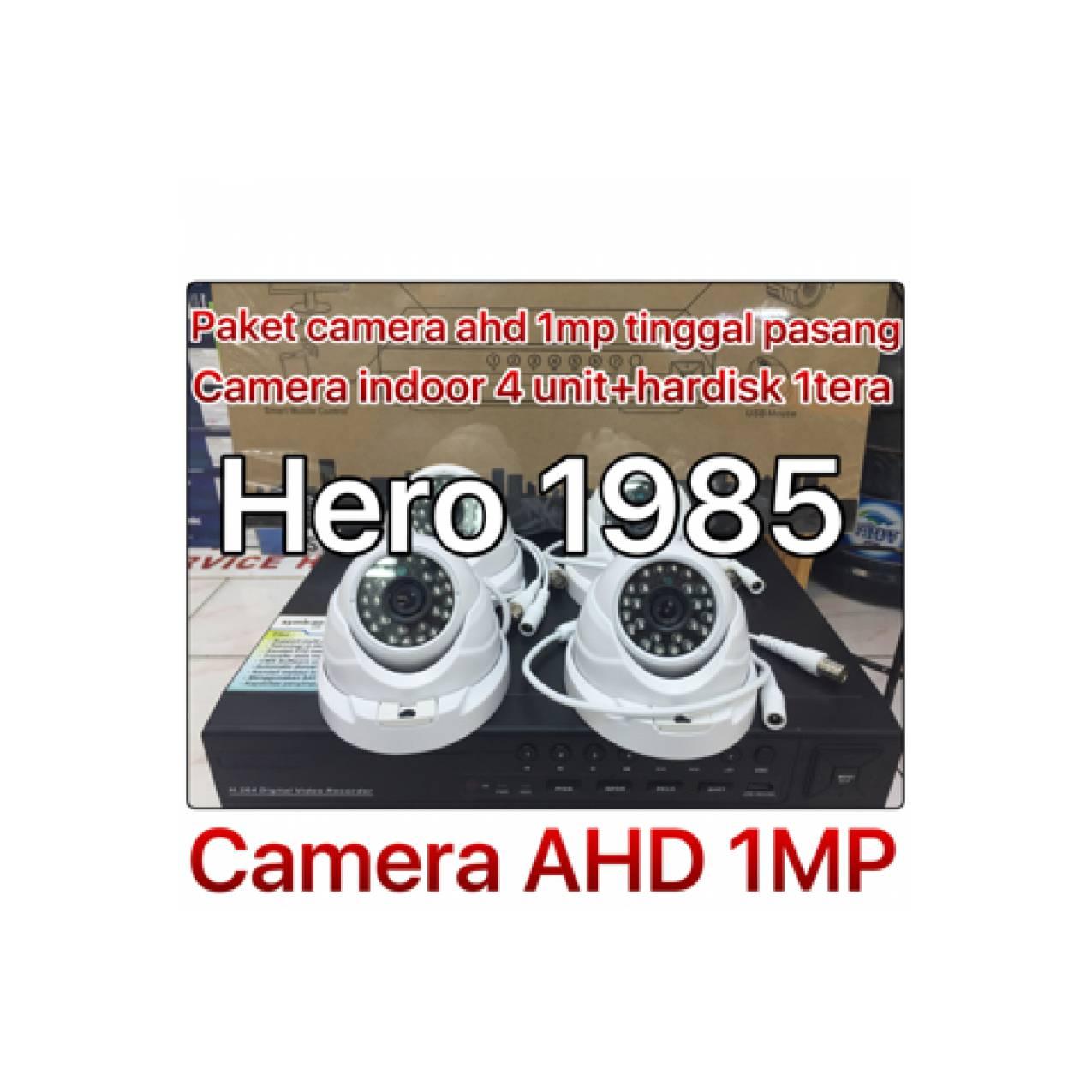 rekaman cctv AHD 1MP 4ch+hardisk 1tera tinggal pasang