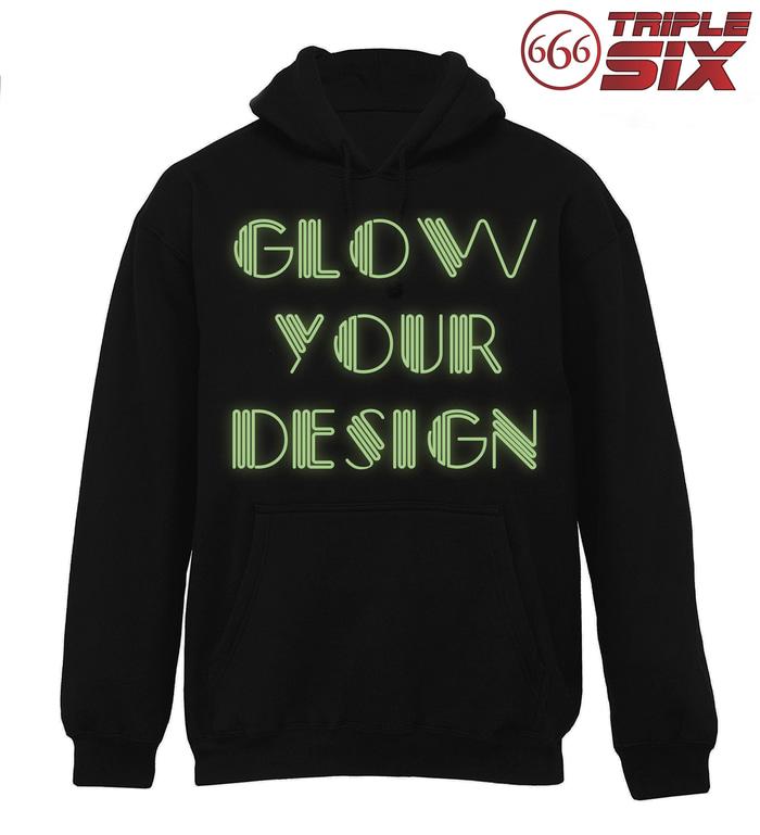 Jaket Hoodie + Design Design GLOW in the dark suka suka / Custom Terlaris di Lazada