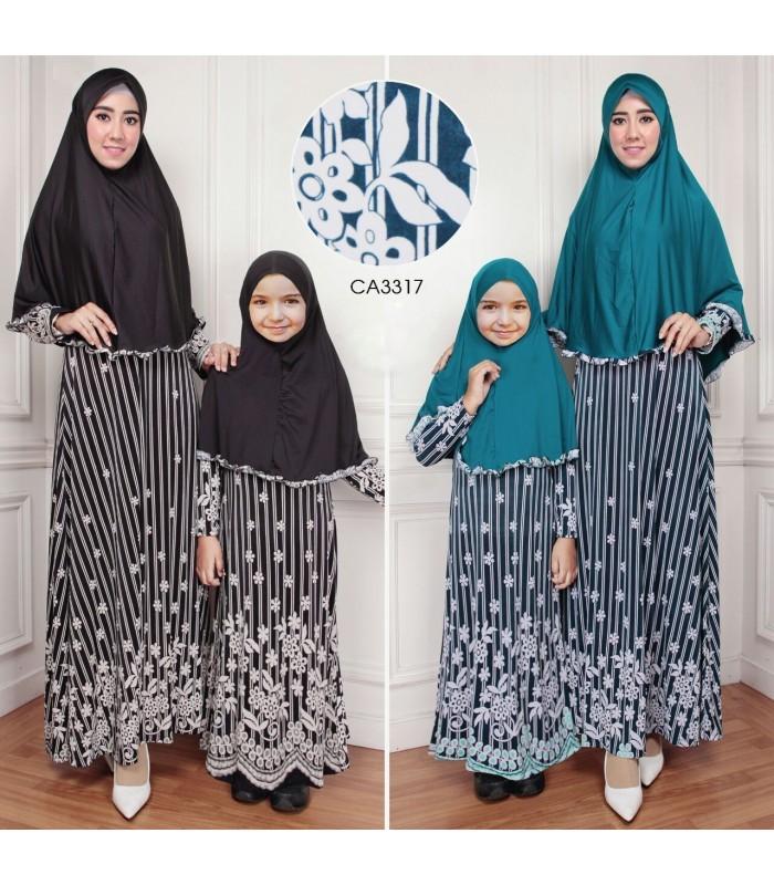 Summer SET GAMIS IBU ANAK VLOW CA3317 Black