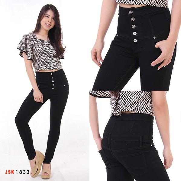 Celana Panjang Highwaist Skinny Jeans Trendy Wanita Cewek Formal Kantor JUMBO BIG SIZE JSK Jeans