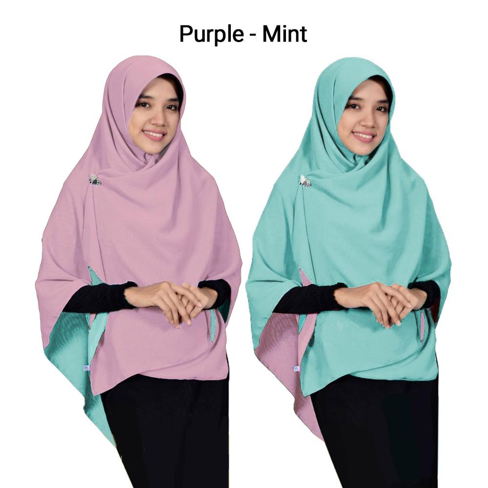 Zannah Hijab Paling Murah Jilbab Segi Empat Bolak Balik Jumbo Khimar Segi4 Syari Kerudung Dua Warna Persegi 2in1 Fashion Muslim Wanita Muslimah Terbaru Modern Model Sekarang Paling Laris Best Seller Harga Grosir