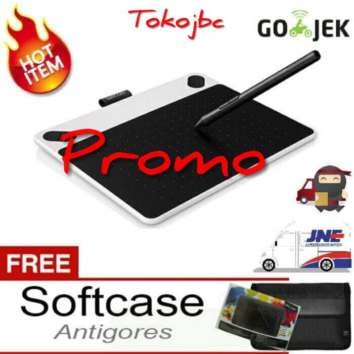 Terbaru!! Wacom Intuos Draw Small White (Ctl490w0-White) Free Softcase Wacom - Putih - ready stock