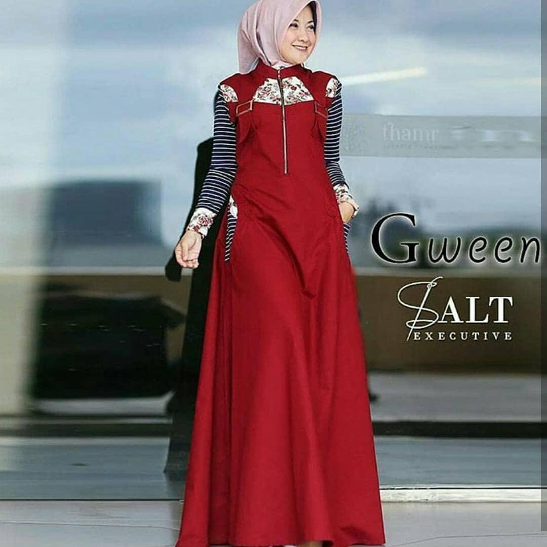 “GWEN ML” Maxi Dress Syari Gamis Bahan Balotely Wolfice Katun Rubiah Spandek Panjang Hijab Casual Pakaian Wanita Trand Terbaru Fashionable