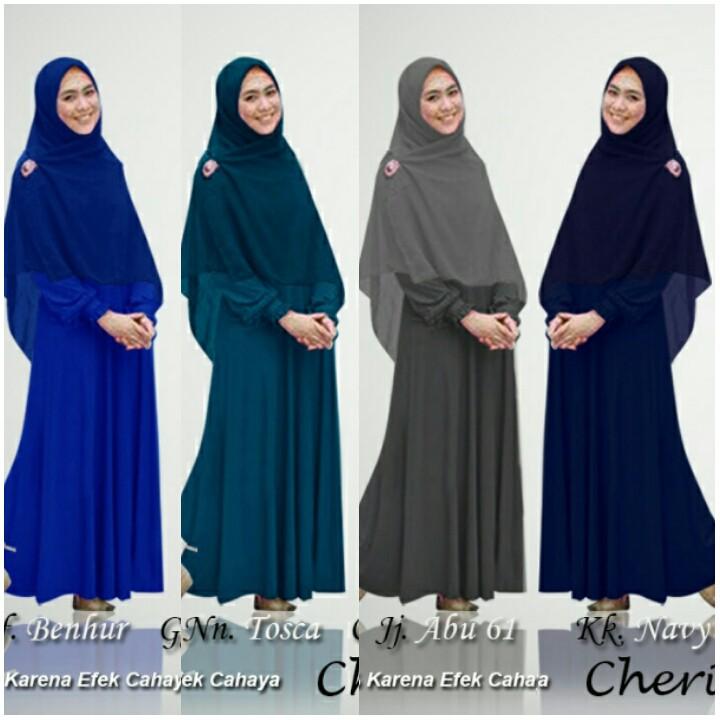 Baju Gamis Syari Polos Oki- Gamis Wanita Muslim- Gamis Jersey XL [SALE