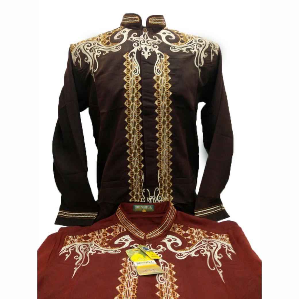 Baju Koko Pria Lengan Panjang - Kemeja Muslimin Pria - Fashion Pria Muslim - merk Benhill Original - Toko Sumber Rejeki Jeans