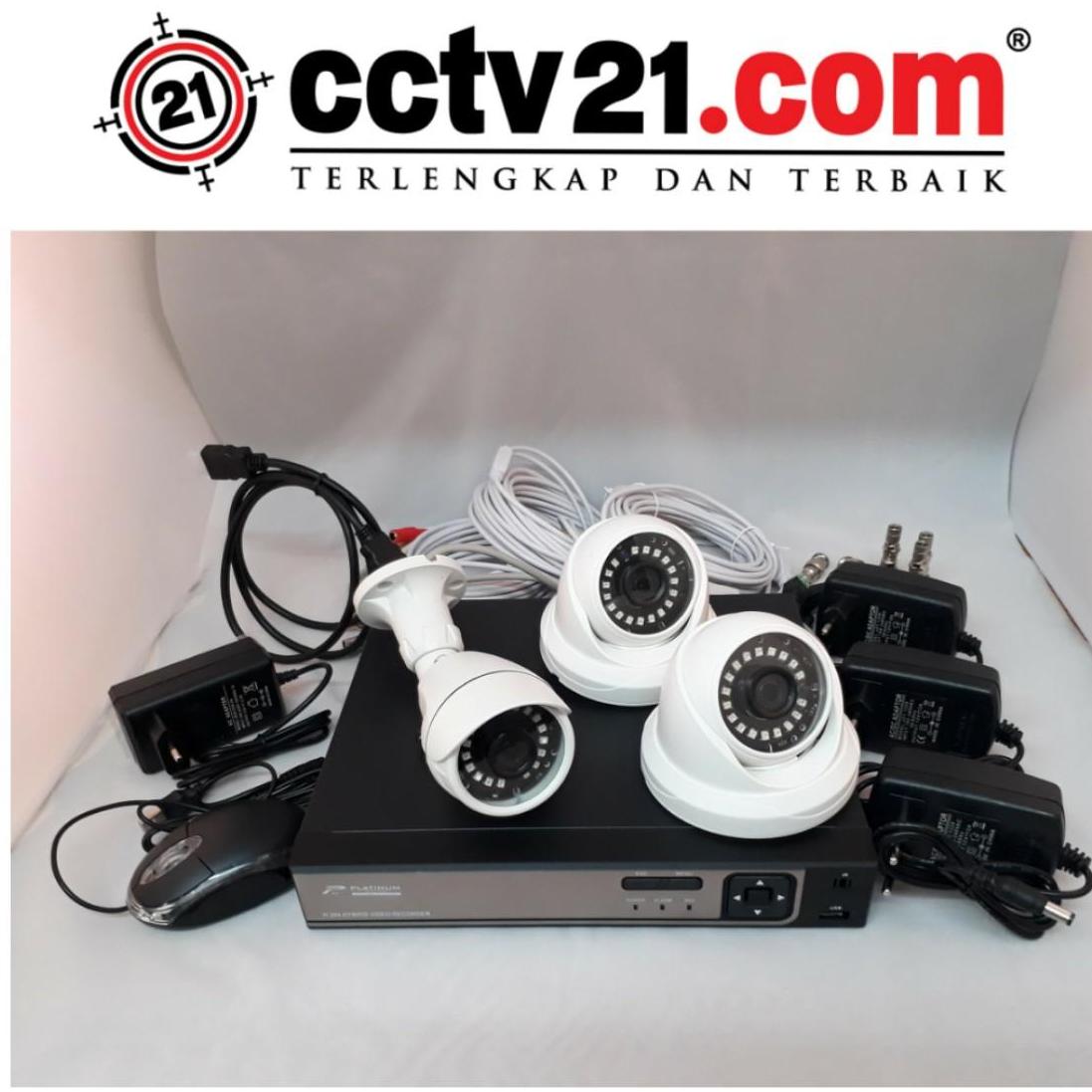 PROMO PAKET 3 CCTV (FULL HD 2MP) 2 CAMERA INDOOR - 1 CAMERA OUTDOOR -DVR 2MP 4CH 5 IN 1