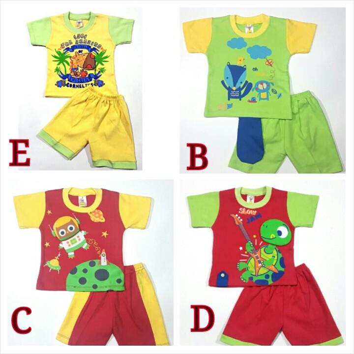 Baju Anak Cowok Setelan Kaos Lucu Umur 1 - 2 Tahun Baju Anak Cowok 1 Tahun