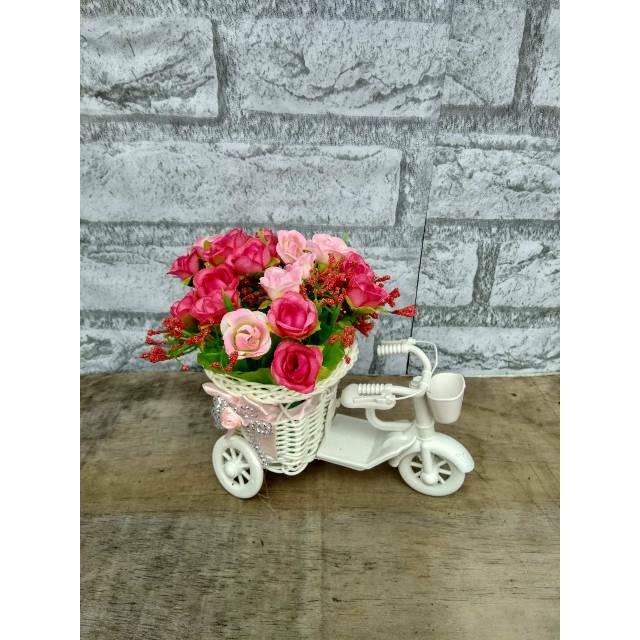 buket bunga sepeda mawar mini shabby chic ariani1318 ikea home dekorasi